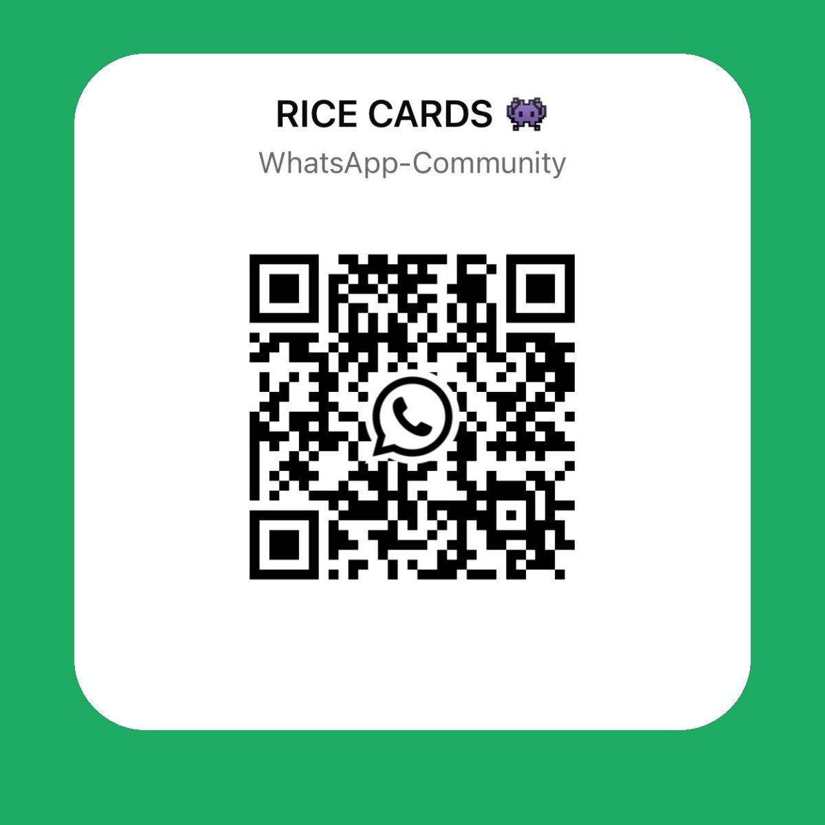QR-Code zur WhatsApp-Community von Rice Cards